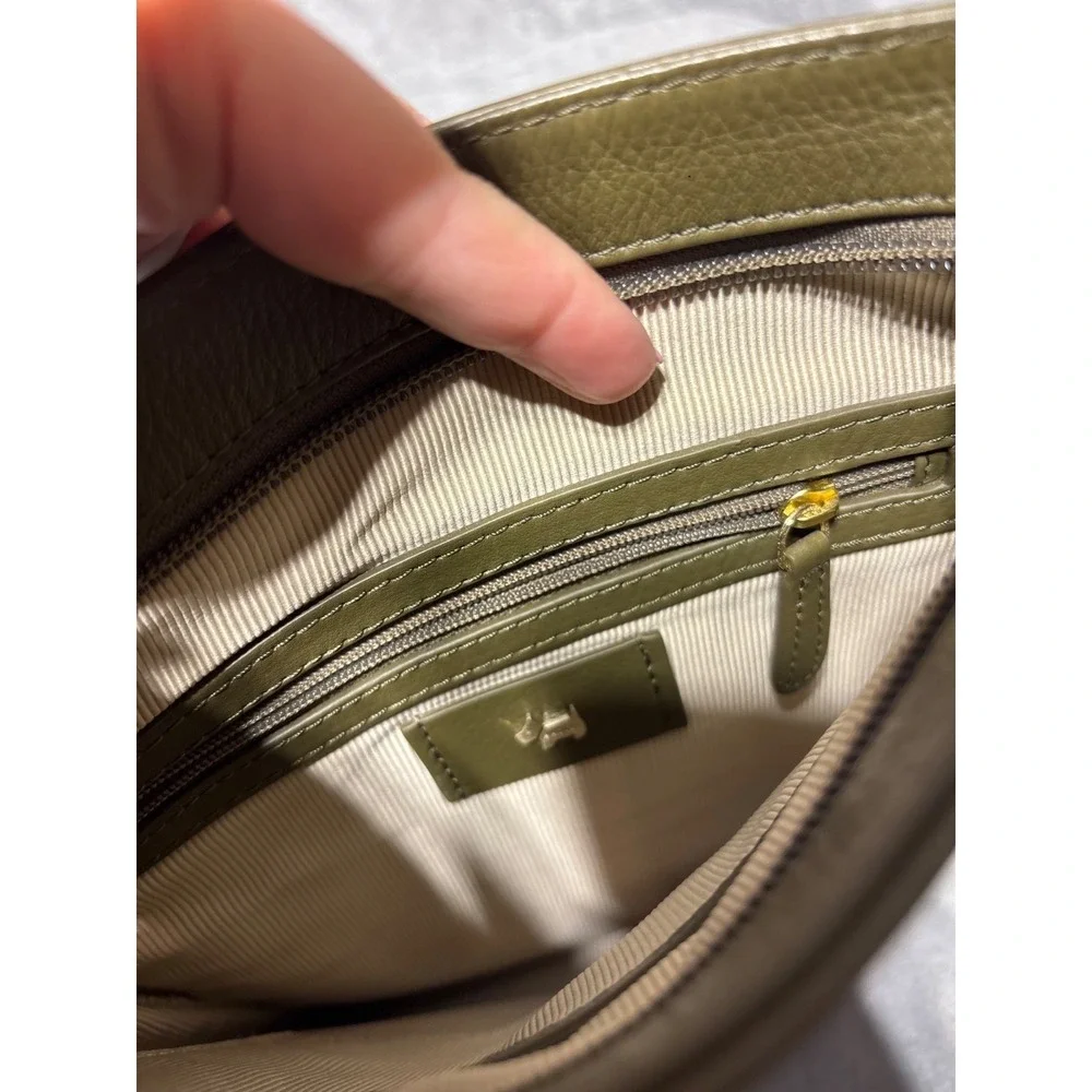 Radley London Green Leather Handbag Crossbody Shoulder Purse Bag